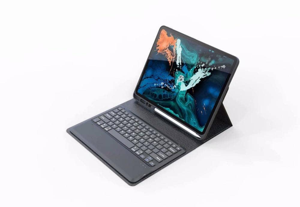 iPad Pro 12.9 2018 Case with Detachable Wireless Bluetooth Keyboard - ABS Material & Magnetic Stand Cover for Work, Study and Travel