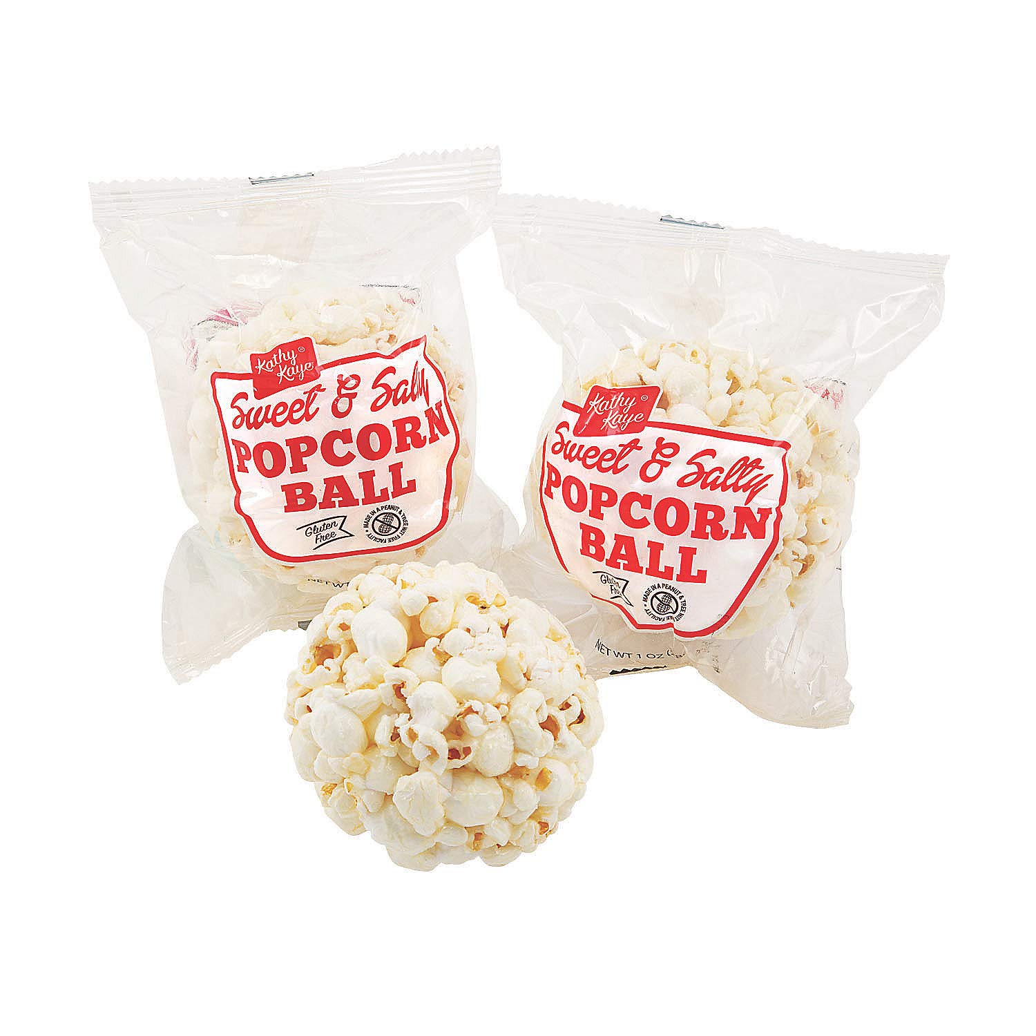 24 Individually Wrapped Popcorn Balls - Delicious Party Favors, Halloween Treats & Movie Night Snacks for Kids & Adults