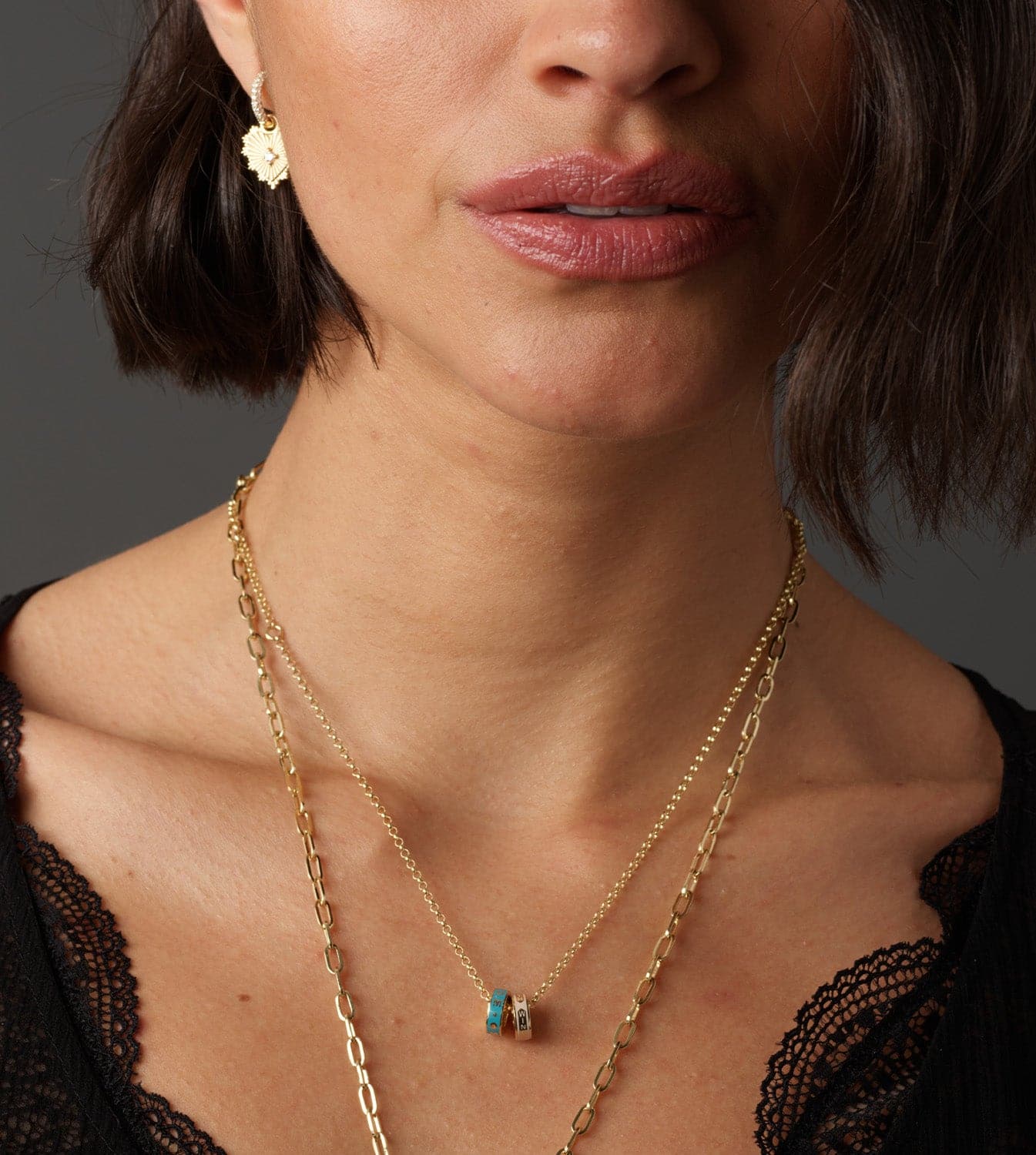 Double Tenets Heartbeat Fine Belcher Chain Necklace - Elegant Layering Jewelry for Women, Perfect for Date Nights & Special Occasions
