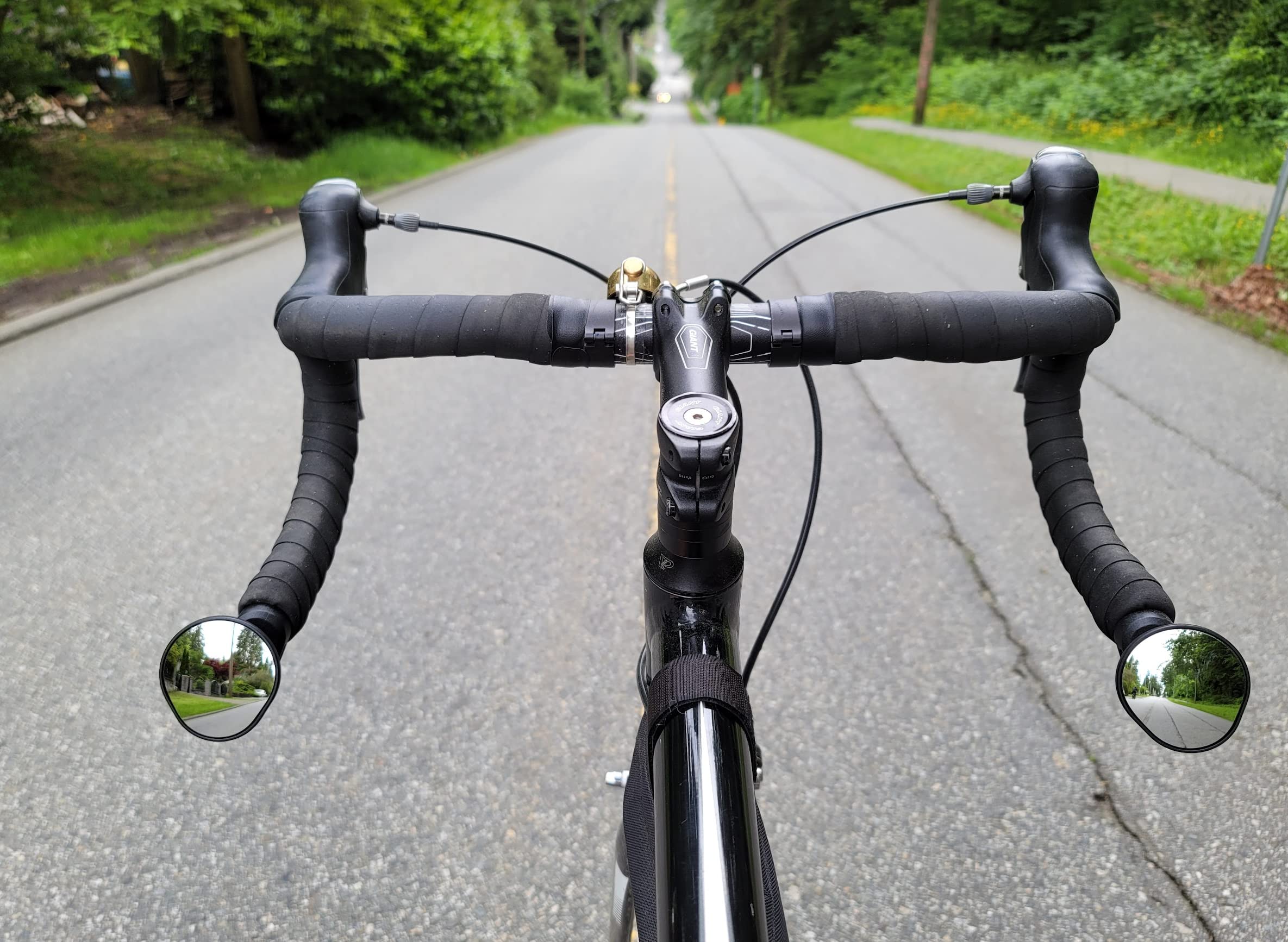 Hafny Drop Bar Bike Mirror - HD Shatter-Proof Convex Blue Glass Mirror for Road Bikes | Bar End Bicycle Mirror with Automotive Grade Glass Lens | Perfect for Commuting, Touring & Road Cycling Safety