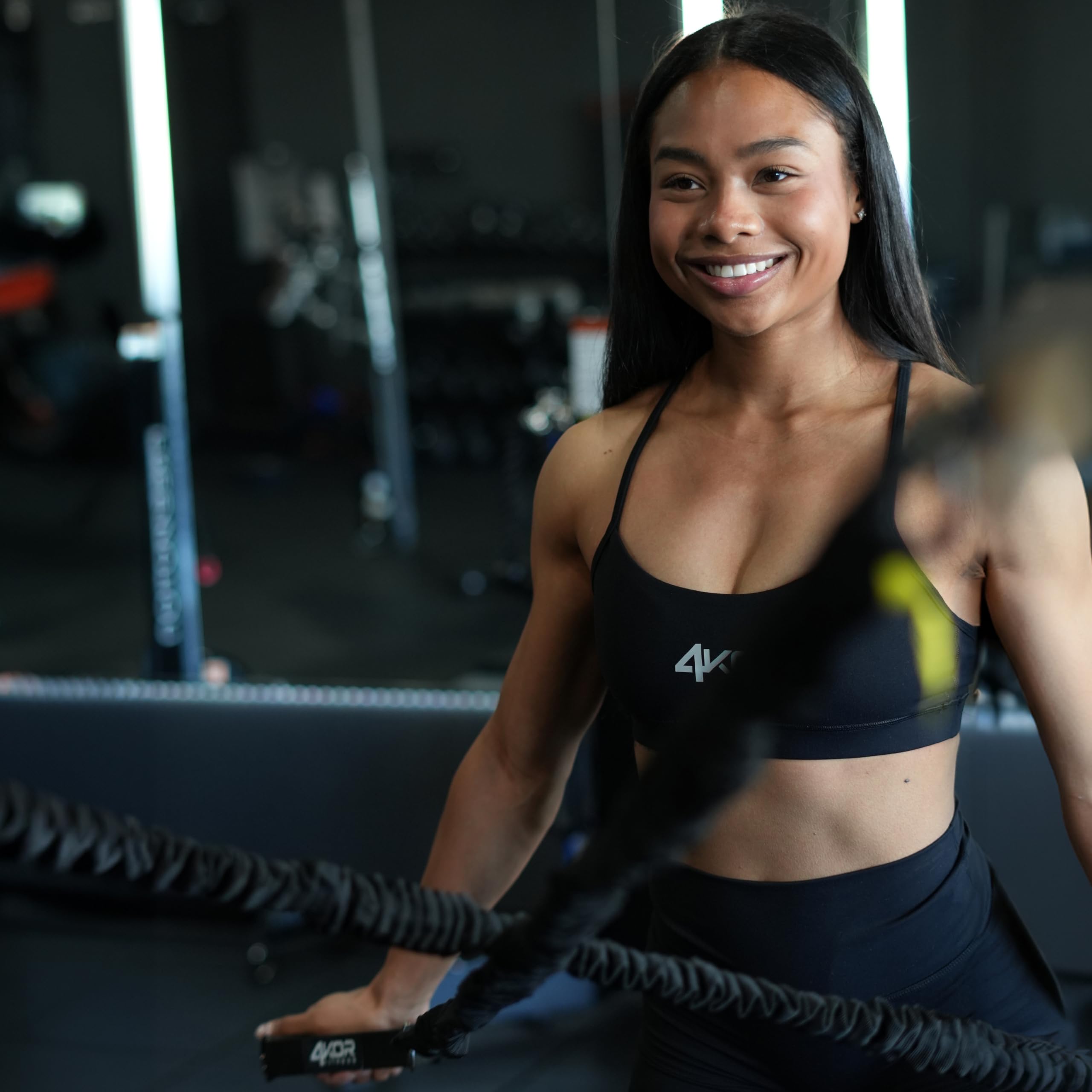 4KOR Deluxe Adjustable Shoulder & Full Body Resistance Band System with Interchangeable Handles, Foot Straps - Home Gym Workout Equipment for Strength Training, Physical Therapy & Fitness - Includes Nylon Sleeves, Anchors & Carry Bag
