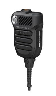 Motorola XVE500 (PMMN4137A_BLK) Remote Speaker Microphone for Two-Way Radios - Hands-Free Communication for Security, Construction & Outdoor Activities
