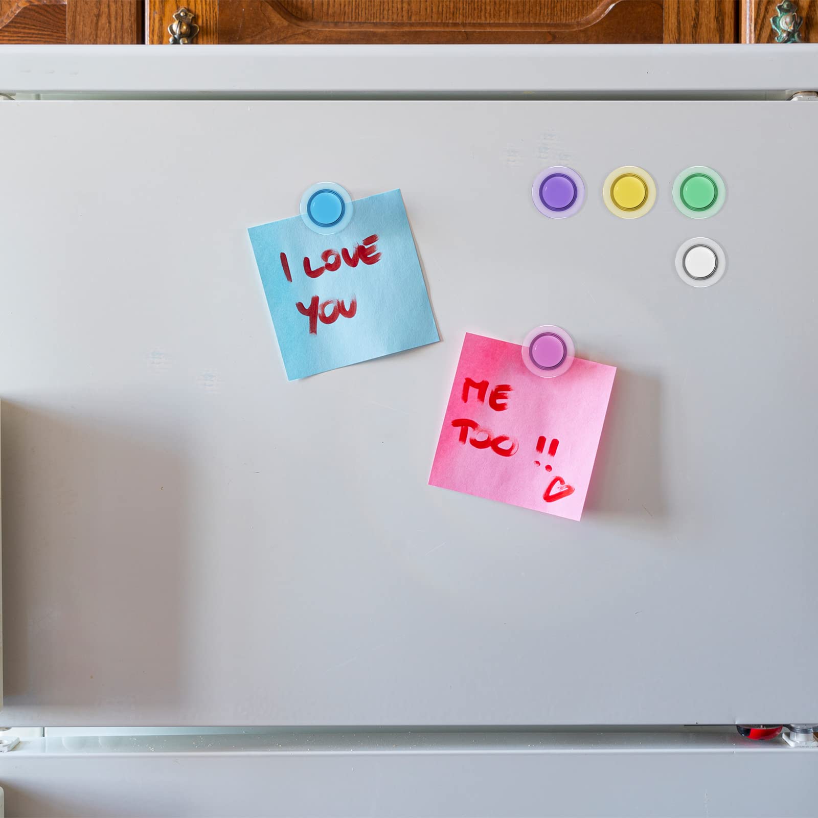 TIENO 50pcs Whiteboard Magnets - 1.2 Inch Round Dry Erase Magnets for Whiteboards, Fridge & Refrigerator - Strong Office, Classroom & Home Magnets for Notes, Photos & Decor (White)