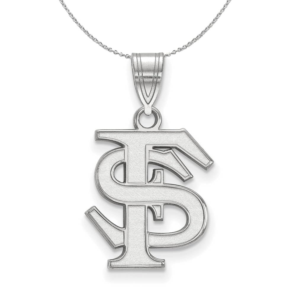 Sterling Silver Florida State 'FS' Pendant Necklace for Women - Perfect for Gifts, Graduation, and Everyday Wear