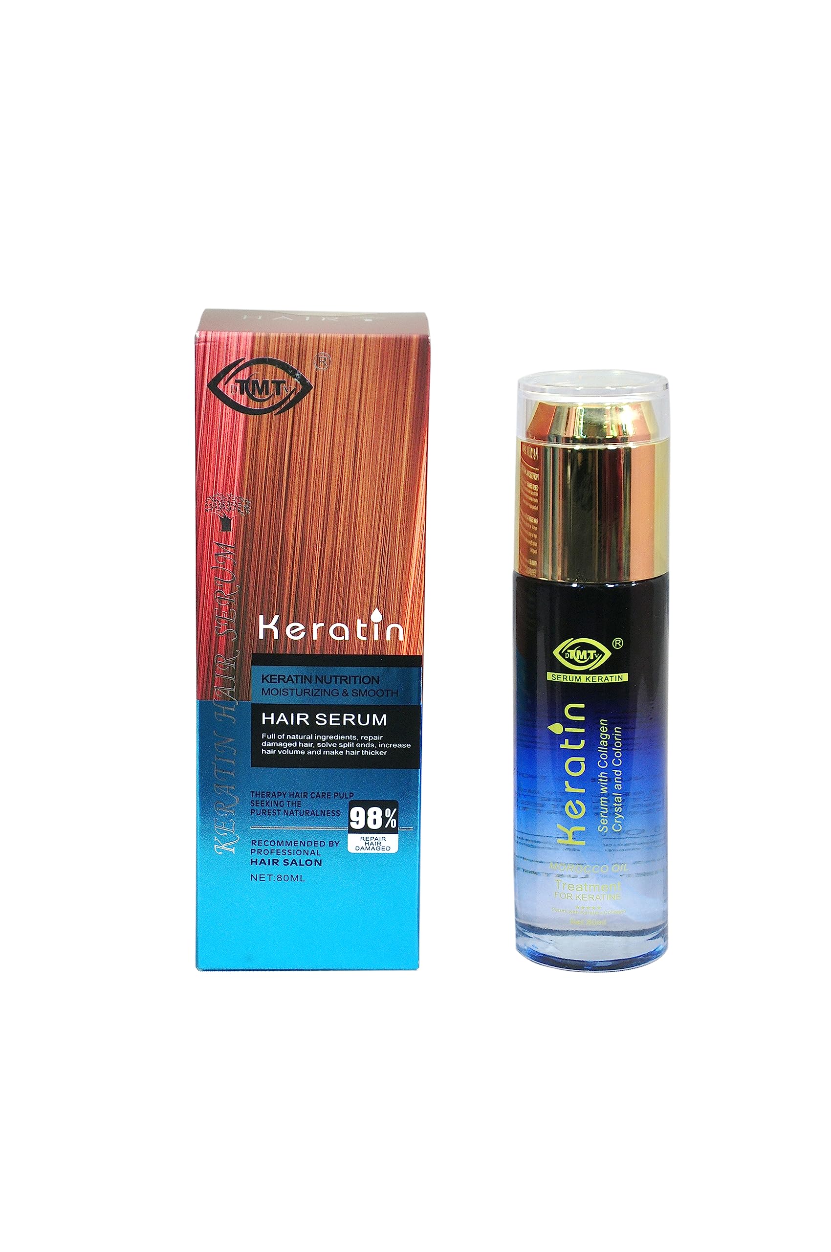 Premium TMT Keratin Hair Growth Serum - 80ml | Deep Moisturizing & Smoothing Treatment for Damaged Hair | Strengthens & Repairs Dry, Frizzy Hair | Perfect for Daily Use, Styling & Heat Protection