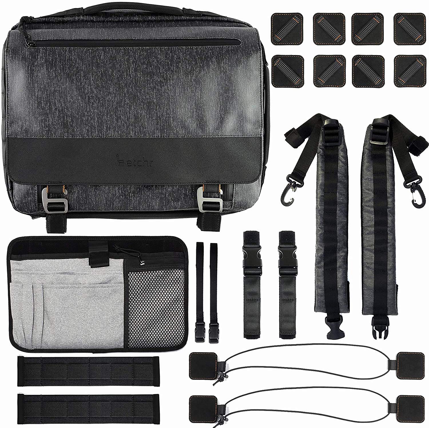 Etchr Art Satchel - Professional Waterproof Artist Backpack with Tripod Holder for Sketchbooks, Paints & Drawing Supplies | Perfect for Outdoor Painting, Urban Sketching & Travel Art Kits