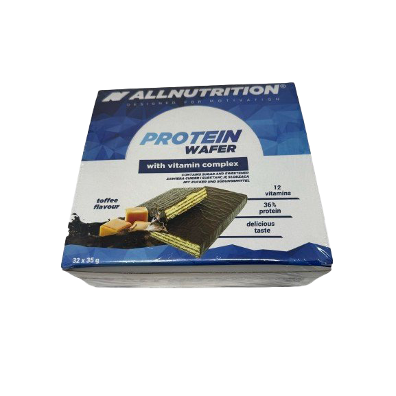 Allnutrition Protein Wafer Bar - 32 Pack (35g Each) | High Protein Snack for Fitness, Weight Loss & Muscle Recovery | Perfect for Gym, Work & On-the-Go Nutrition