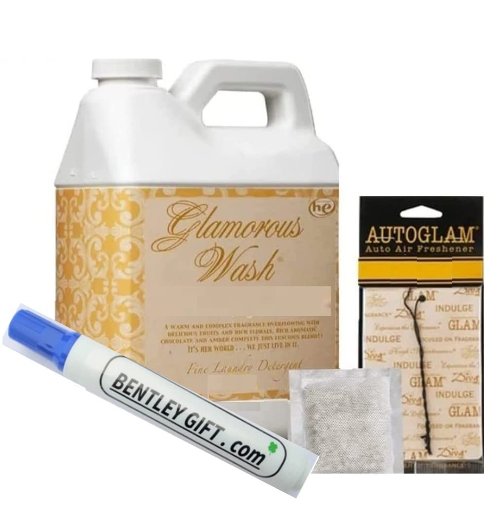 Tyler Candles Limelight Glamorous Wash 32 oz Fine Laundry Detergent Bundle - Includes Sachet Pouch, Autoglam & Bentley Stain Remover Pen | Gentle Fabric Care for Delicates, Luxury Lingerie & Special Occasion Outfits