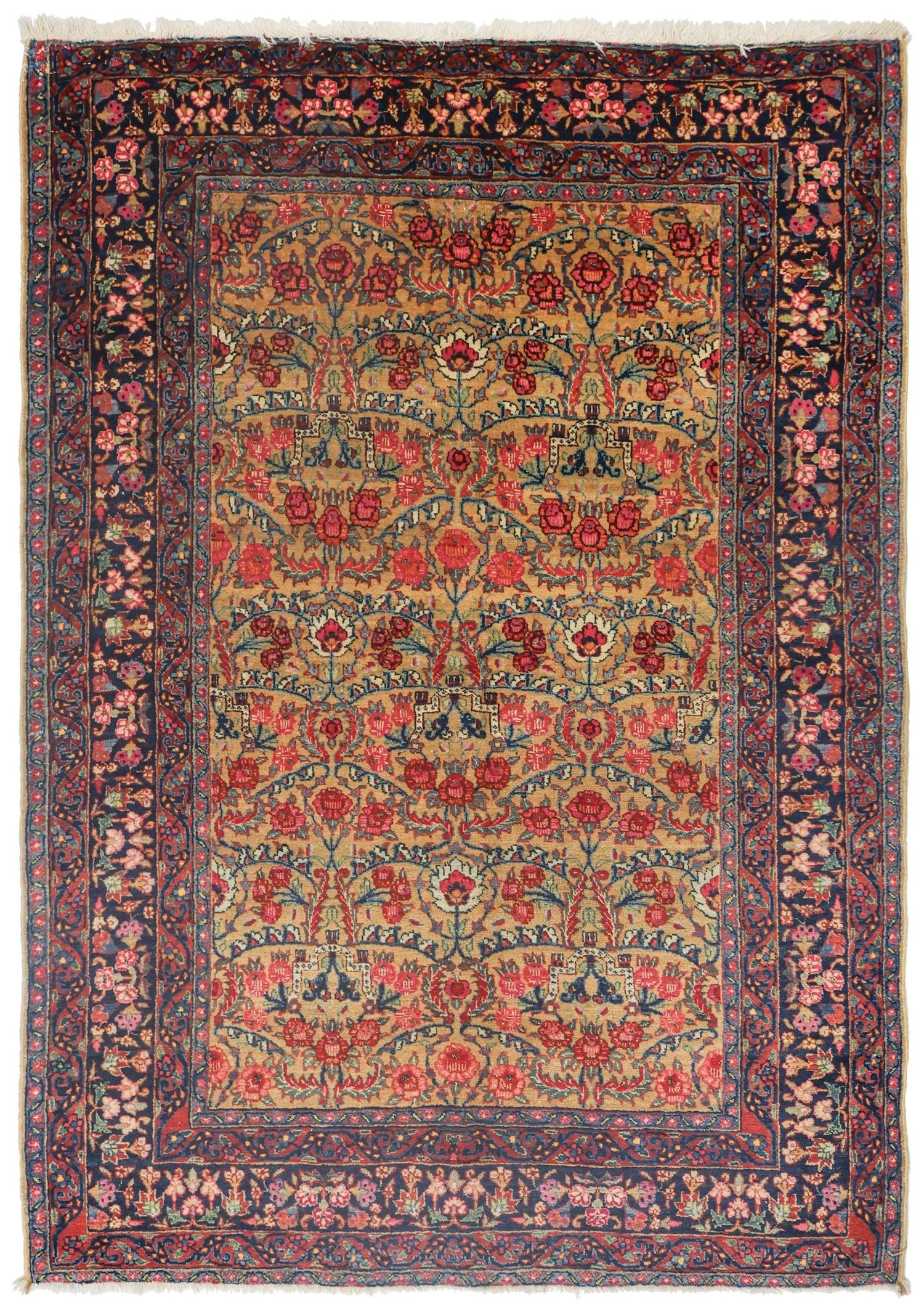 Handwoven Antique Bijar Tribal Rug - Traditional Persian Carpet for Home Decor, Living Room, Bedroom - J70640