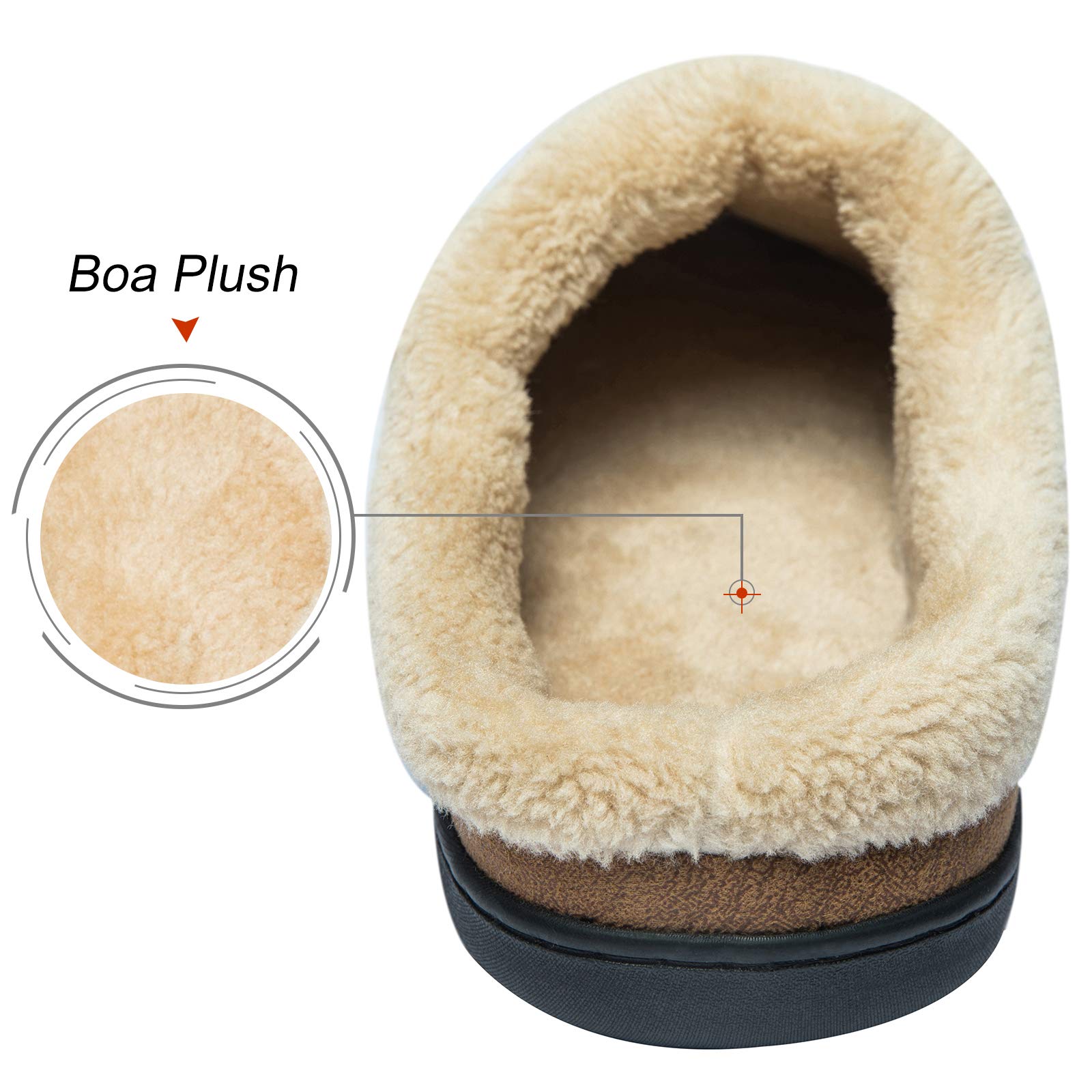 WOTTE Men's Moccasin Slippers - Soft Microsuede with Fleece Lining & Memory Foam - Indoor/Outdoor House Shoes for Comfort & Warmth - Perfect for Lounging at Home, Running Errands, or Backyard Relaxation