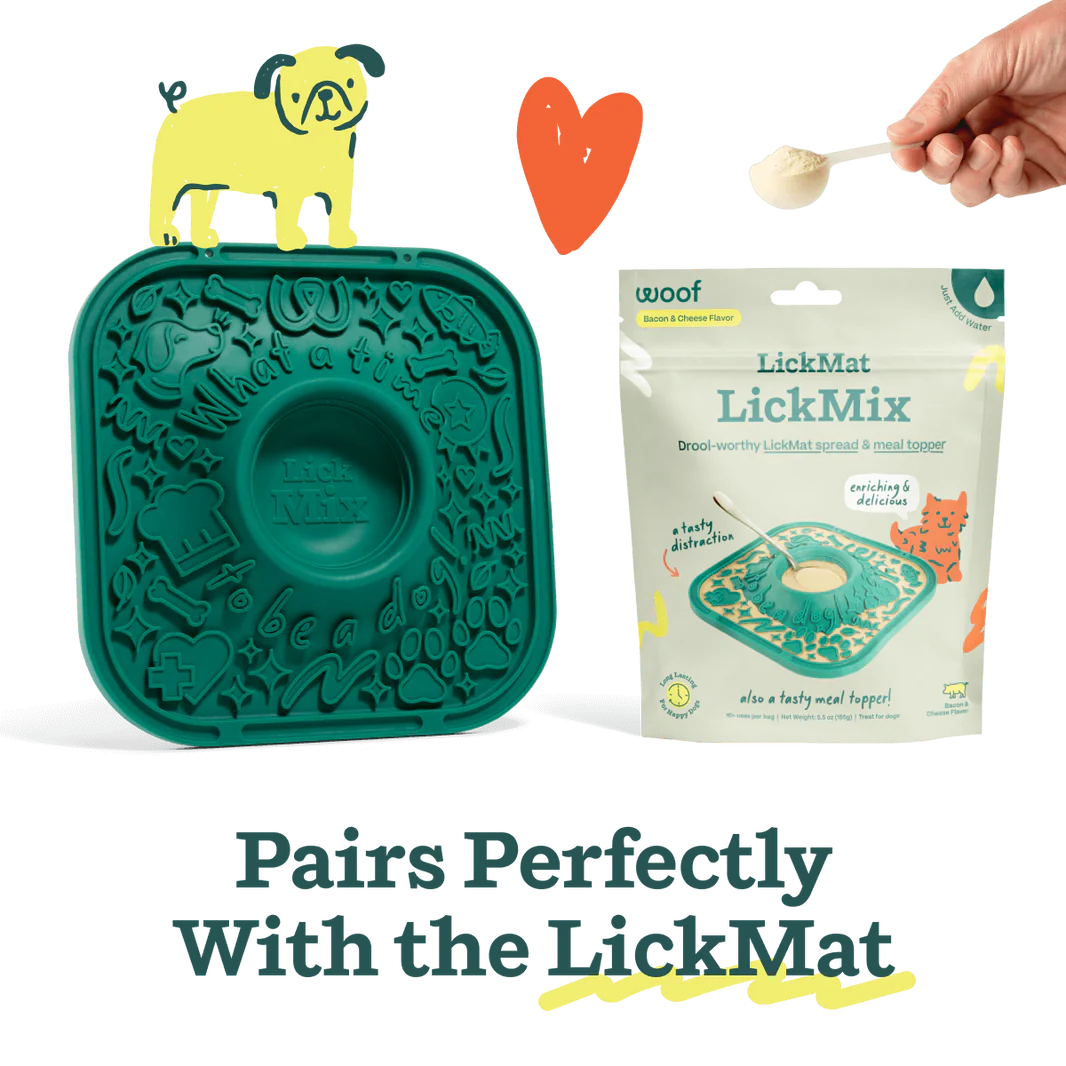LickMix Bacon & Cheese Flavor Dog Treat | Gelatin Texture LickMat Mix for Dogs – Perfect for Lick Mats, Slow Feeders & Anxiety Relief