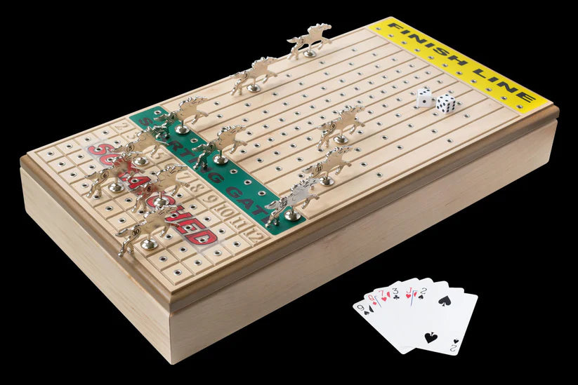 Premium Wooden Horse Racing Board Game - Family Fun Tabletop Game for Kids & Adults - Perfect for Parties, Game Nights & Family Gatherings