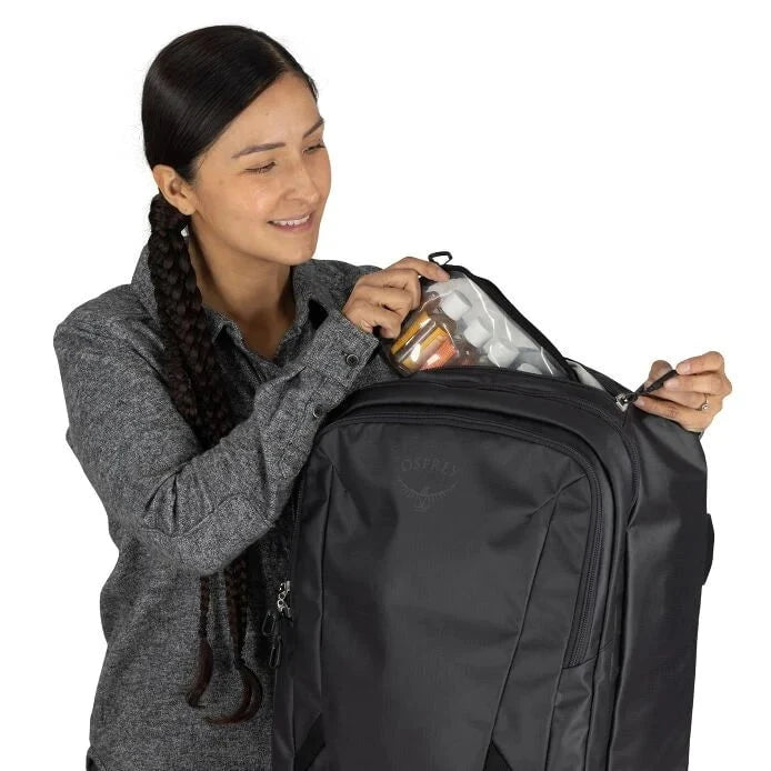 Osprey Transporter Wheeled Carry On Luggage - Lightweight Durable Rolling Suitcase for Travel, Business Trips & Weekend Getaways | Perfect for Airplane Overhead Bins & Road Trips