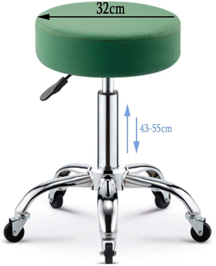 **Adjustable Hydraulic Swivel Stool with Wheels & Cushion – Multi-Purpose Rolling Chair for Home Office, Salon, Barber, Medical, Tattoo & Kitchen – Ergonomic Comfort for Work & Relaxation**