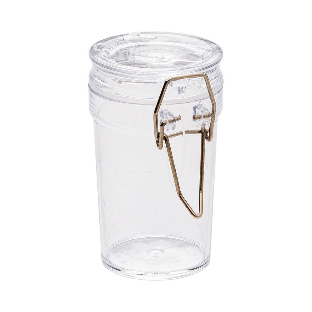 3 oz Clear Plastic Mason Jars with Clamp Lids - 10 Pack (2.75