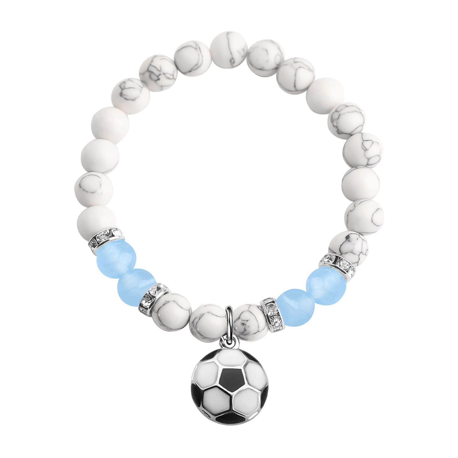 MYOSPARK Soccer Girl Bracelet - Inspirational Soccer Jewelry Gift for Women Players, Fans & Team Members - Perfect for Games, Training & Soccer Enthusiasts