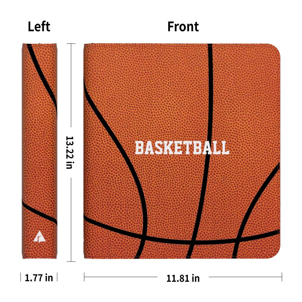 Rayvol Premium Basketball Trading Card Binder - 9-Pocket Authentic Basketball Texture Album Holds 720 Cards with 40 Protective Sleeves | Perfect for NBA Collectors, Sports Memorabilia Storage & Card Show Organization