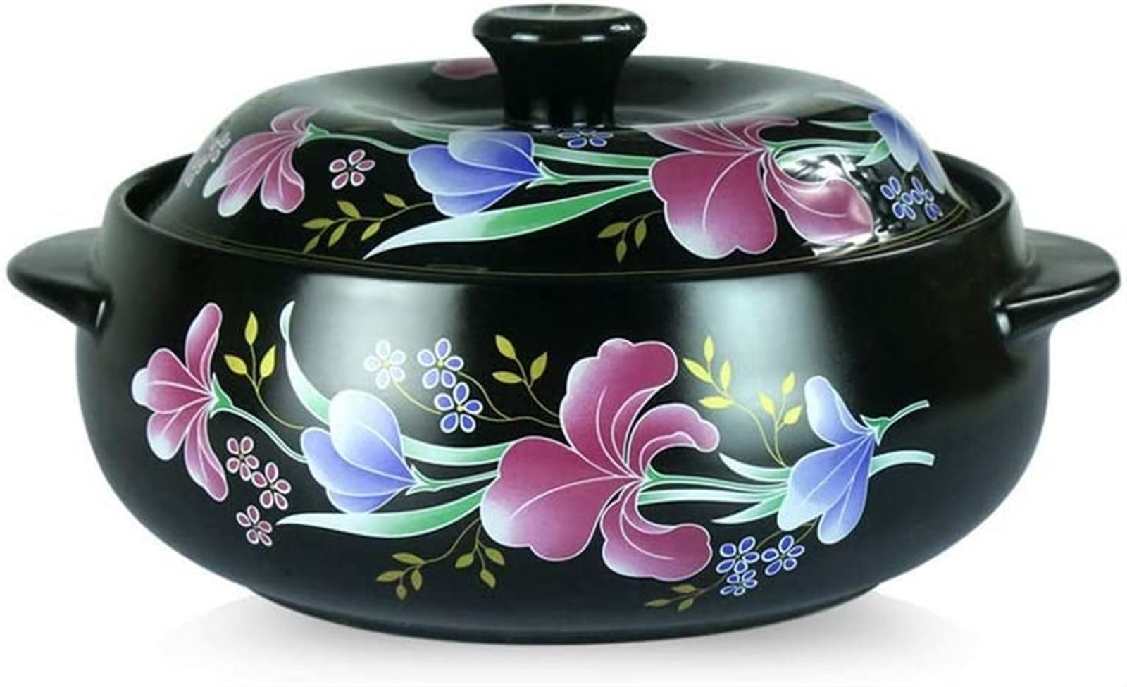 Lily Soup Pot - 3.8L Ceramic Casserole for Rice Vermicelli, Braised Chicken & Herbal Stews | Perfect for Slow Cooking, Family Meals & Traditional Chinese Medicine Preparation