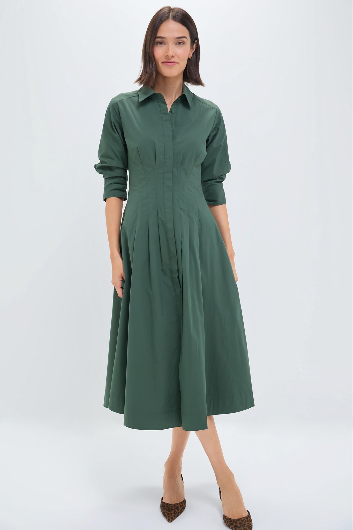 Botanical Jazz Pintuck Midi Dress - Floral Print Summer Dress for Women | Perfect for Garden Parties, Brunch Dates & Casual Outings