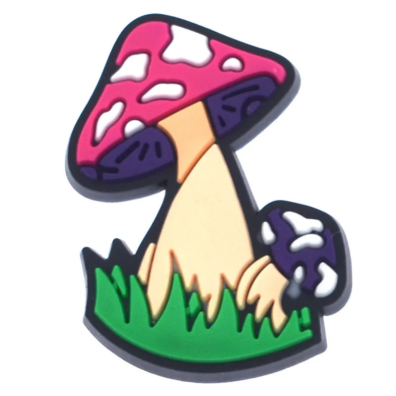 Mushroom Shoe Charms for Crocs - Cute Clog Decorations for Kids, Men & Women - Fun Shoe Accessories for Sandals, Jeans & Buckle Shoes - Perfect for School, Parties & Everyday Fashion