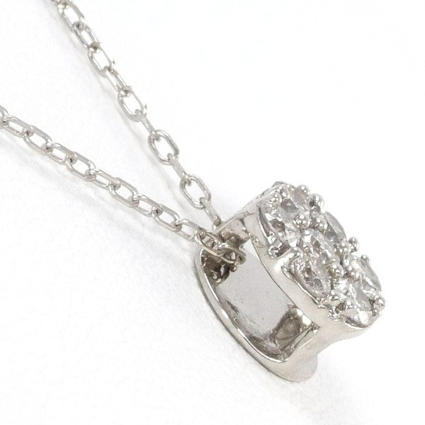 18K White Gold Diamond Necklace for Women - Elegant Pendant Jewelry for Weddings, Anniversaries & Special Occasions