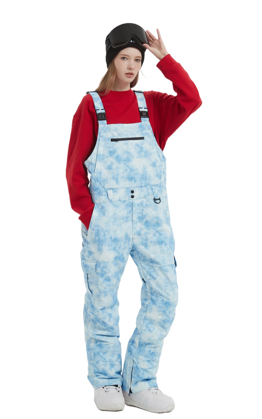 **Men's & Women's Waterproof Snow Bib Overalls - Adjustable Windproof Ski Pants with Insulation for Warmth - Perfect for Skiing, Snowboarding & Winter Outdoor Activities**