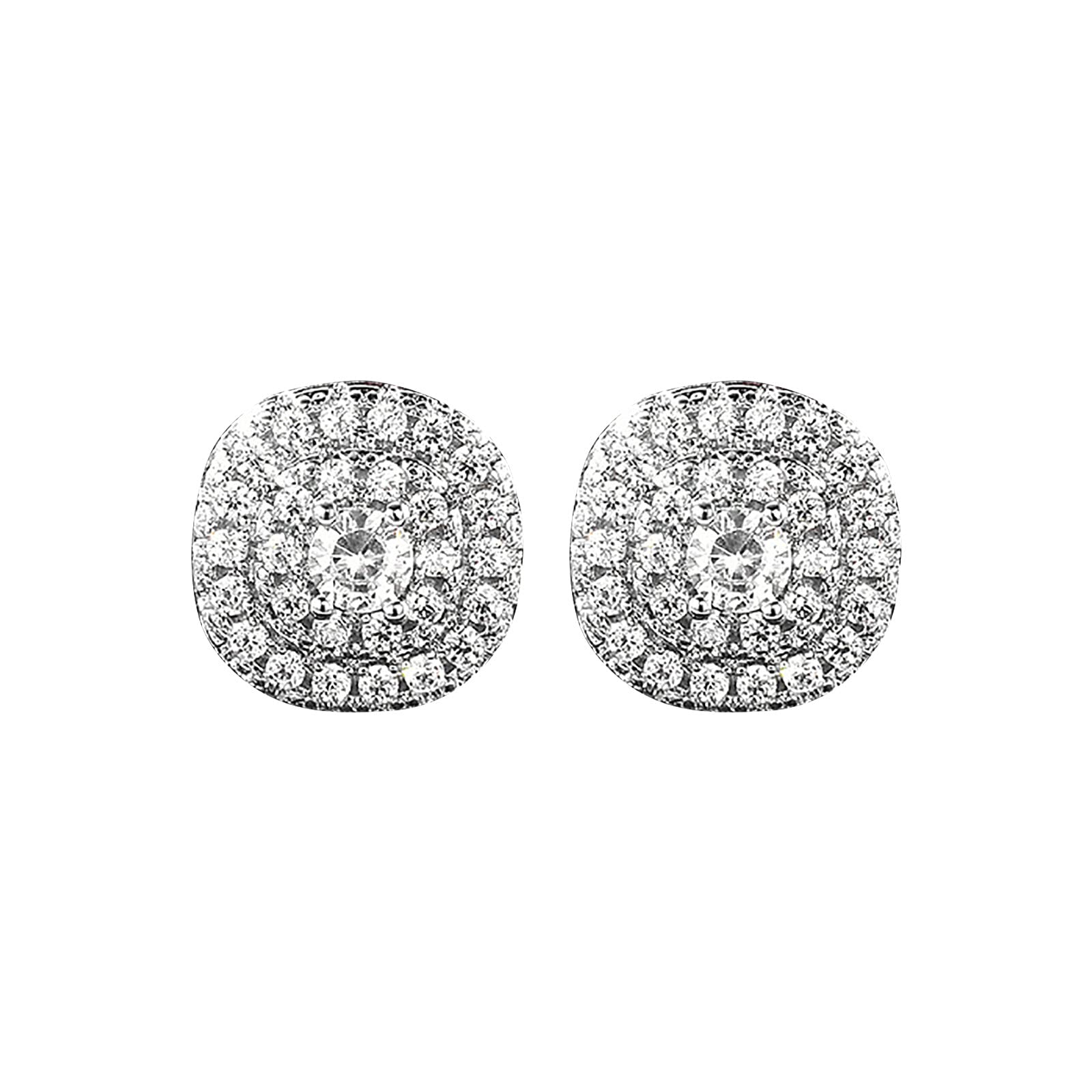 Long Heart Earrings for Women - Elegant Bow & Crown Hollow Square Zircon Hoop Earrings, Perfect Couple Jewelry Gift for Valentine's Day, Anniversary or Date Night