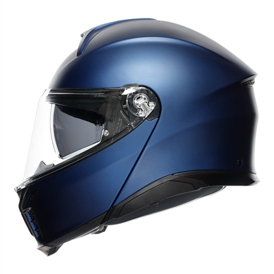 AGV Tourmodular Solid Galassia Matt Blue Motorcycle Helmet - Lightweight & DOT Certified for Street & Touring Riders - Perfect for Commuting, Long Rides & Adventure Motorcycling