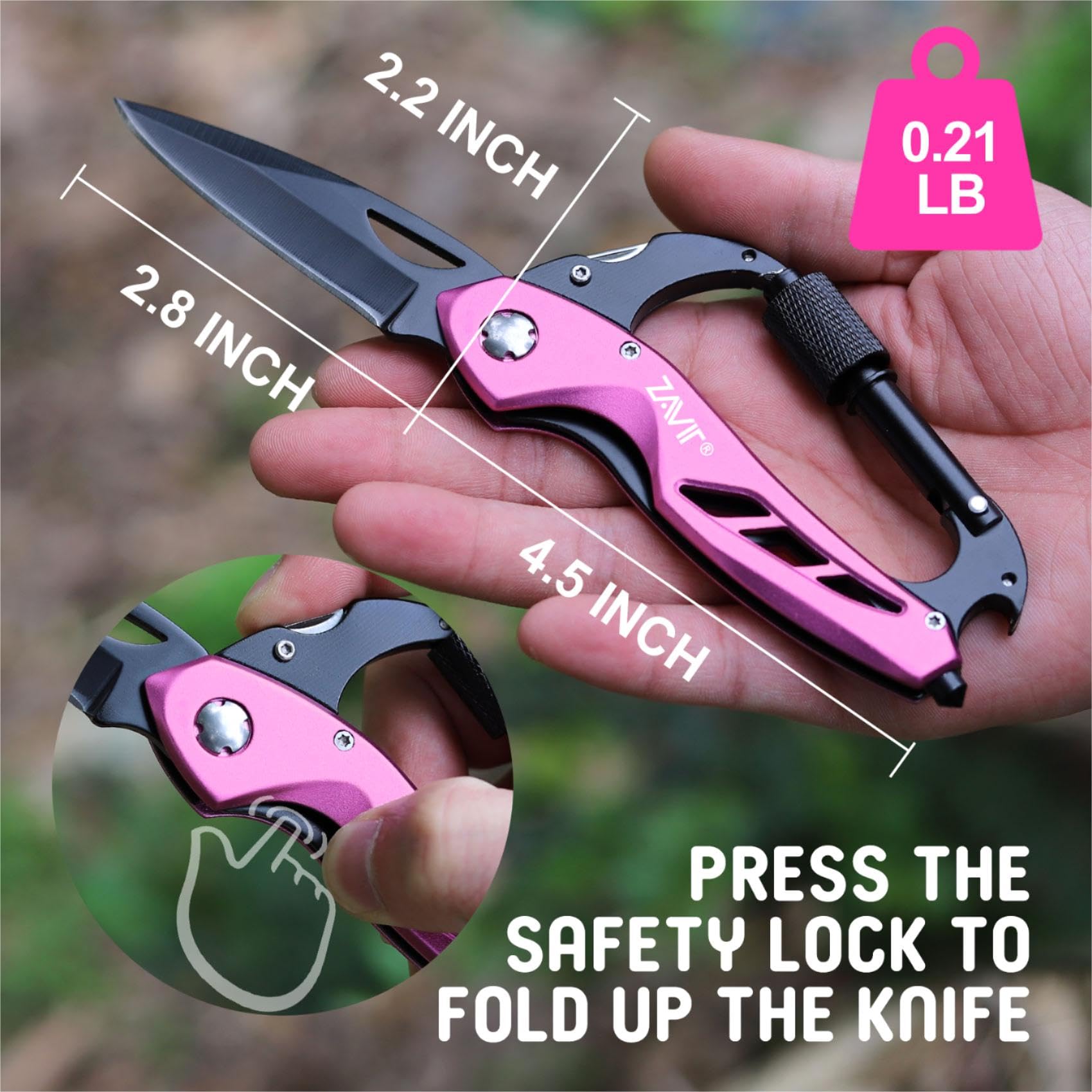 Pink Multitool for Women - Unique Gift for Mom, Wife, Girlfriend | Christmas, Mother's Day, Valentine's Birthday Present | Cool Gadgets & Stocking Stuffers | Perfect for Home, Office & Outdoor Use