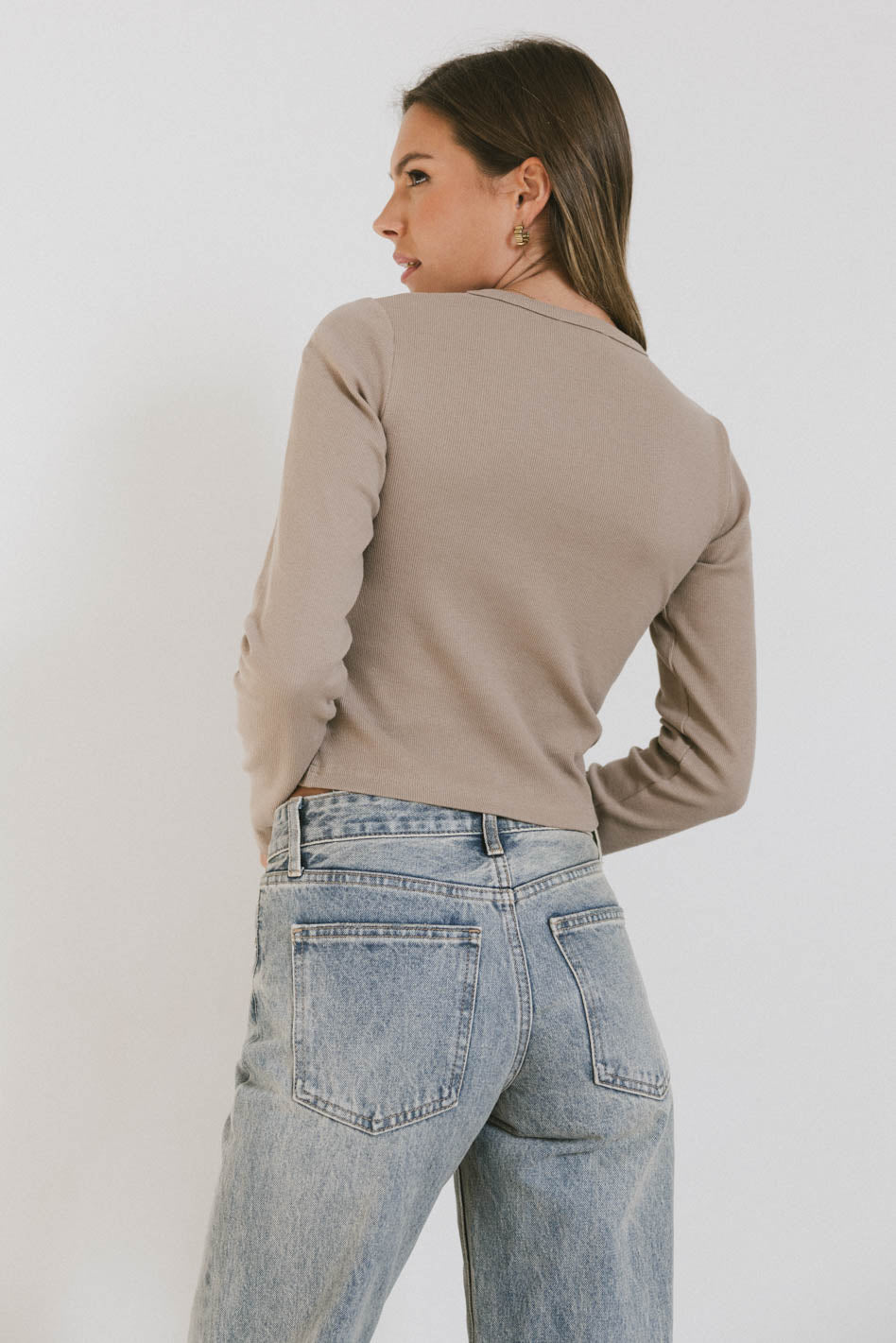 Hallie Women's Casual Taupe Top | Soft & Comfortable Blouse for Everyday Wear | Perfect for Work, Outings & Relaxation | FINAL SALE