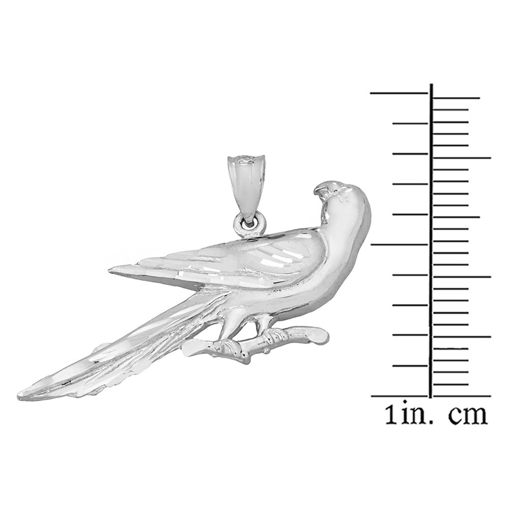 925 Sterling Silver Amazon Parrot Charm Pendant Necklace for Women - Elegant Bird Jewelry Gift for Her, Perfect for Birthdays, Anniversaries & Special Occasions