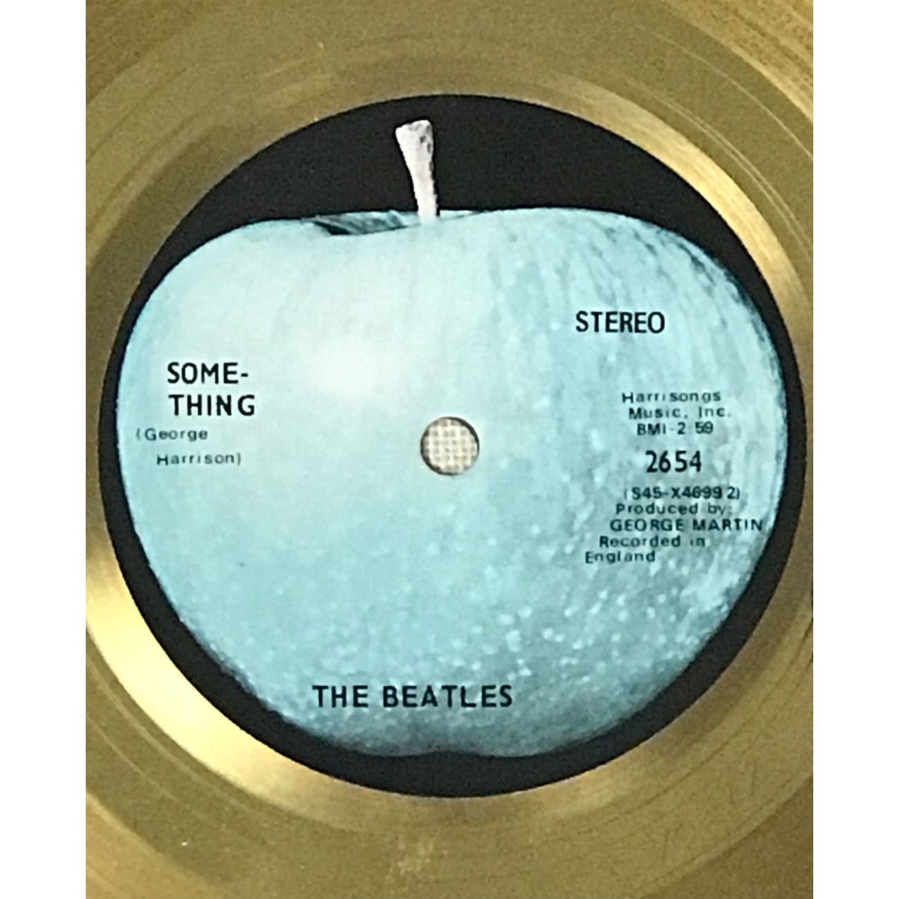 The Beatles 'Something' RIAA Gold 45 Award - Rare Collectible for Music Memorabilia & Beatles Fans - Perfect for Display in Home, Office or Music Studio
