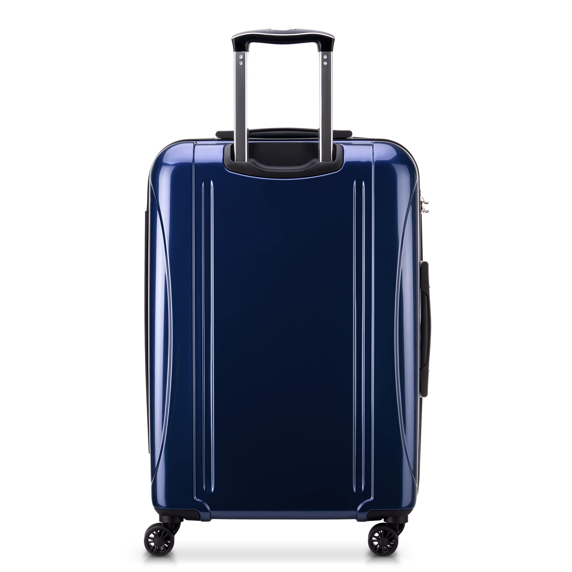 Delsey Paris Helium Aero Hardside Expandable Spinner Luggage - 25 Inch Checked-Medium Suitcase with 360° Wheels, Cobalt Blue | Perfect for International Travel & Business Trips