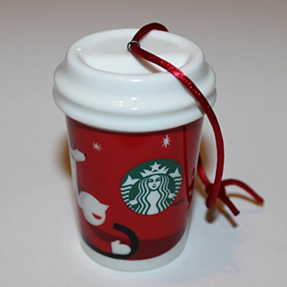 2011 Limited Edition Coffee Lover Ceramic Ornament - Handmade Holiday Decor for Christmas Tree, Gift for Coffee Enthusiasts, Perfect for Office Desk & Home Decor
