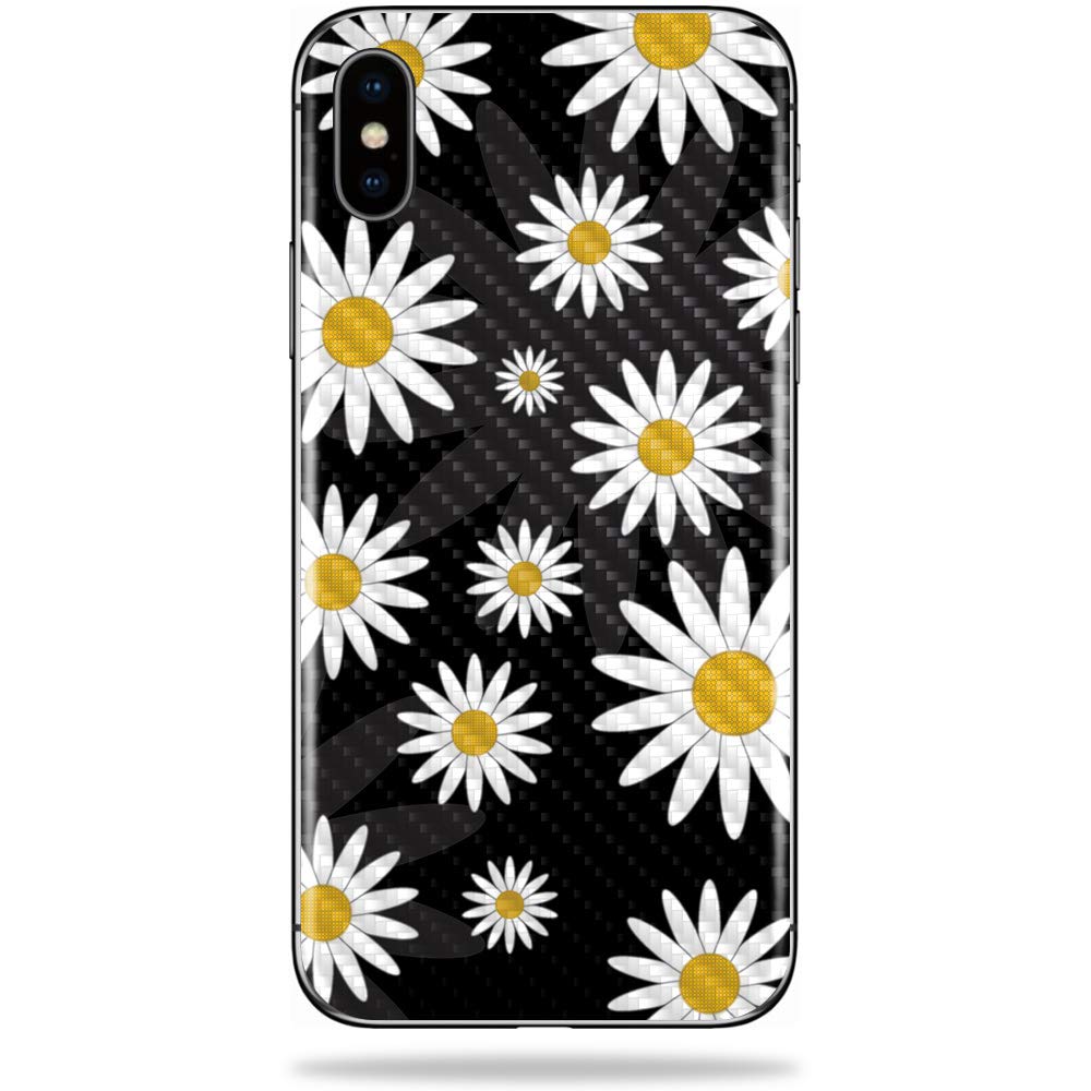 Carbon Fiber Skin for Apple iPhone X - Daisies Design | Protective & Durable Textured Cover | Easy to Apply & Remove | Made in USA | Perfect for Daily Use, Travel & Style Protection