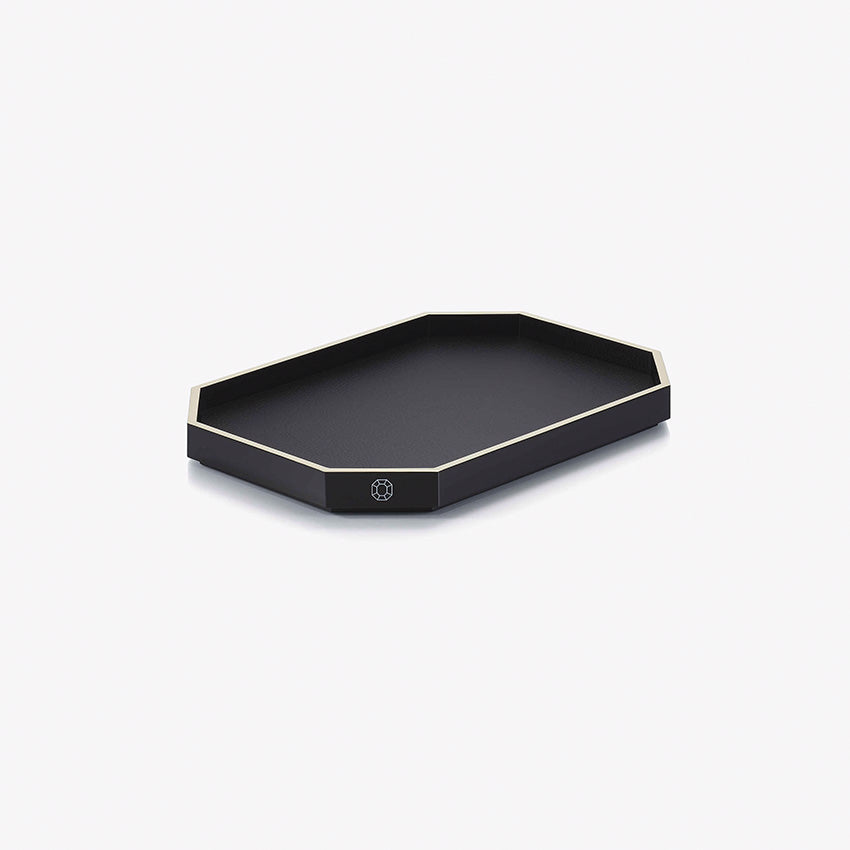 Baccarat Octogone Lacquer Tray - Luxury Decorative Serving Tray for Home, Office & Gift Giving - Elegant Design for Cocktails, Jewelry & Display