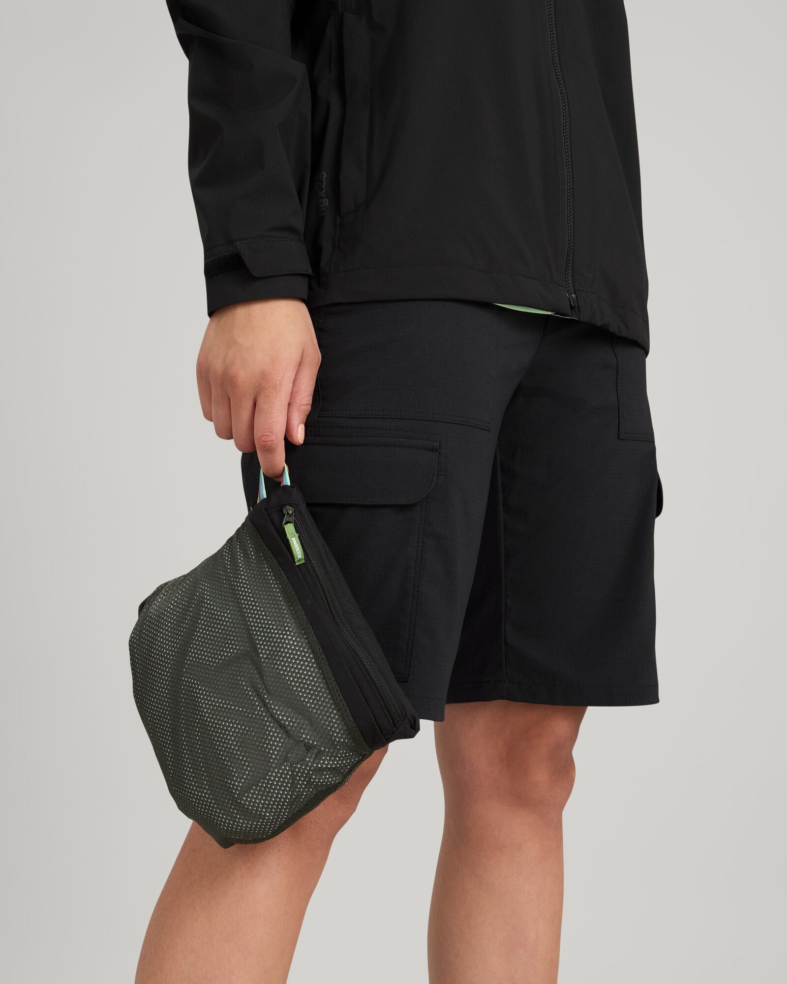 Women's Waterproof Stretch Hiking Rain Pants - 2.5 Layer Breathable Outdoor Pants for Hiking, Camping & Backpacking (Black Stingray)