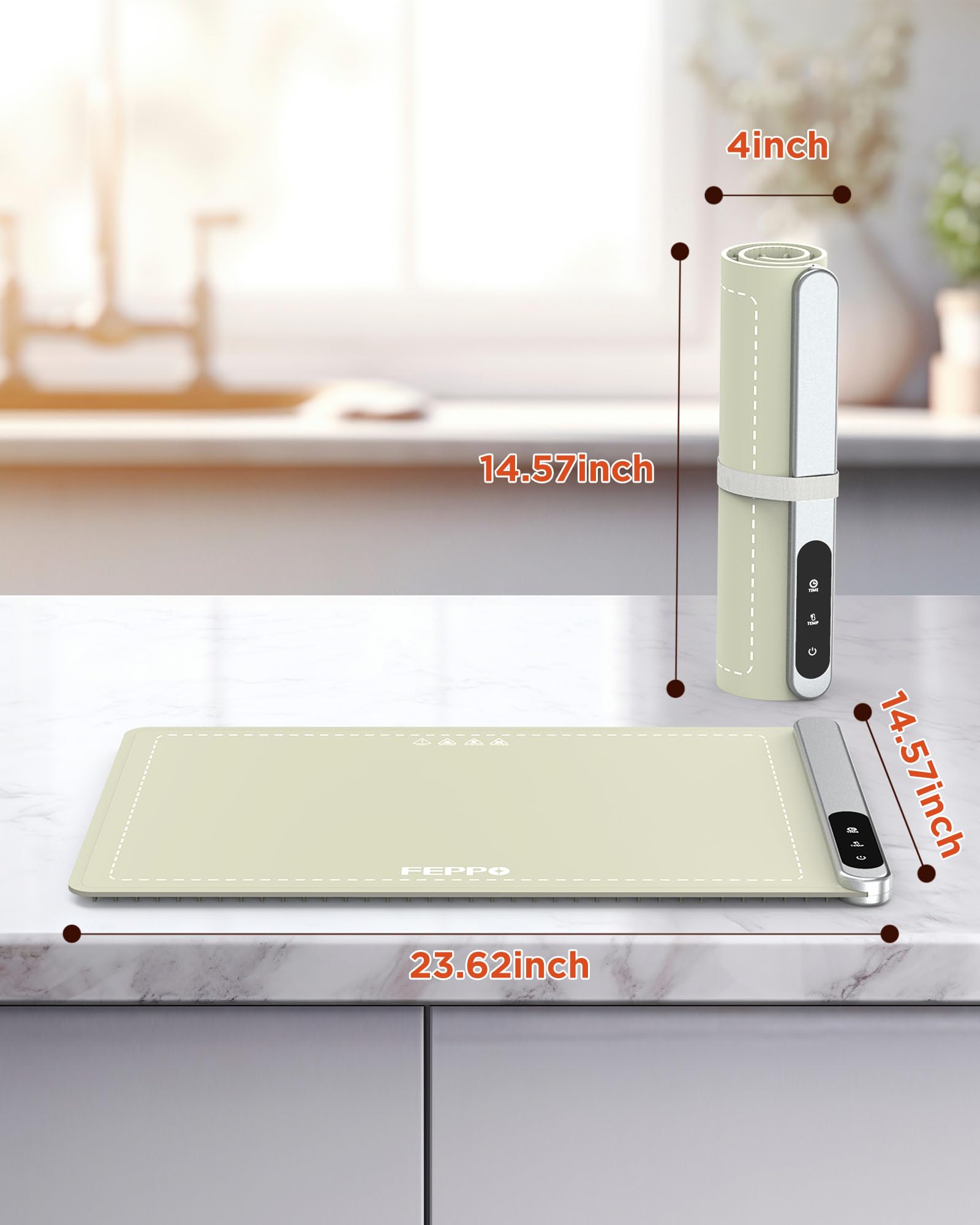 FEPPO Premium Graphene Heating Food Warming Mat - 6-Level Adjustable Temperature & 6-Hour Timer, Fast Electric Warming Tray for Buffet, Party, and Home Dining - Ideal for Keeping Meals Warm During Gatherings and Events