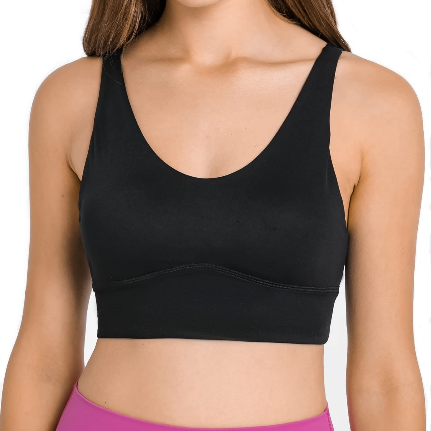 Spobert Women's Strappy Padded Sports Bra - Yoga Crop Tank Top for Workout & Gym - High Support Activewear for Running, Fitness, and Daily Wear