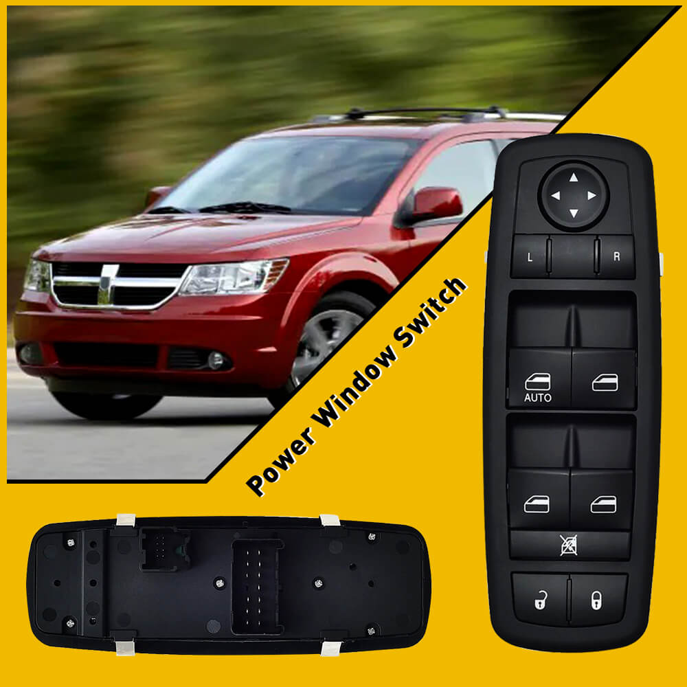 2011-2016 Dodge Journey Car Power Window Master Switch - 8+13 Pin Non-Power Folding Mirrors Replacement | Driver Side Door Control Panel for Easy Window Operation