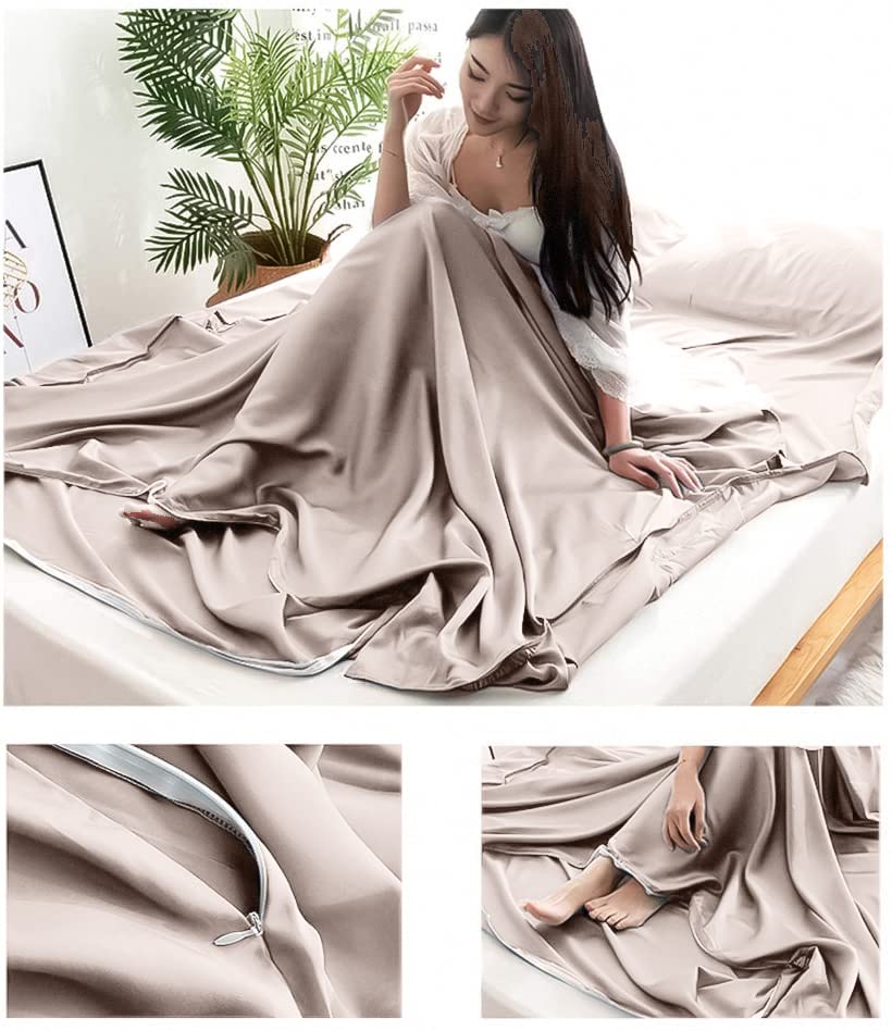 Lightweight & Compact Sleeping Bag Liner - Portable Travel Sheet for Camping, Backpacking, Hiking & Hotel Use | Washable & Hygienic Sleep Sack for Outdoor Adventures & Travel Comfort