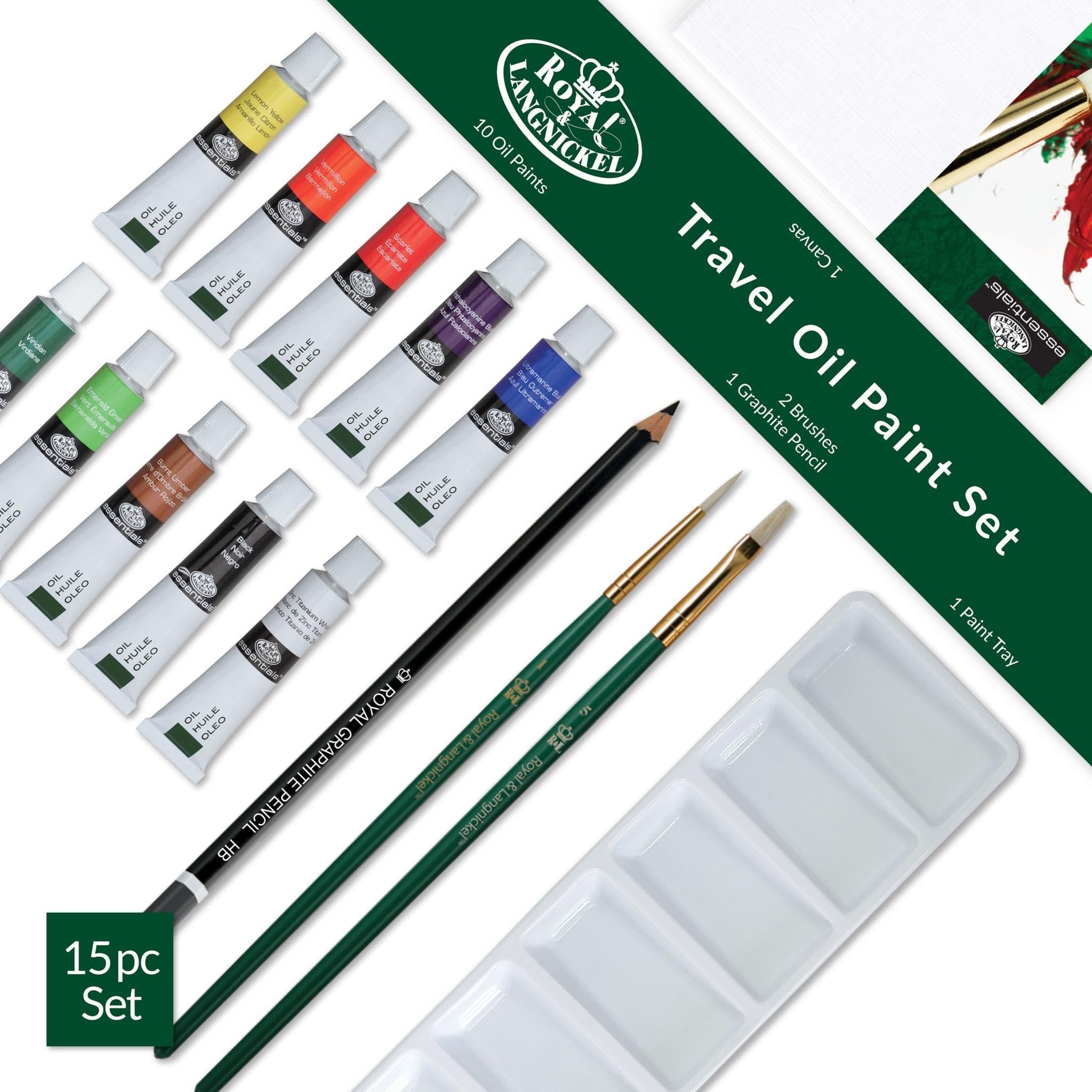 Royal & Langnickel Essentials Oil Color Artist Set - 24 Premium Oil Paints for Professional & Beginner Artists - Perfect for Canvas Painting, Portraits & Landscapes