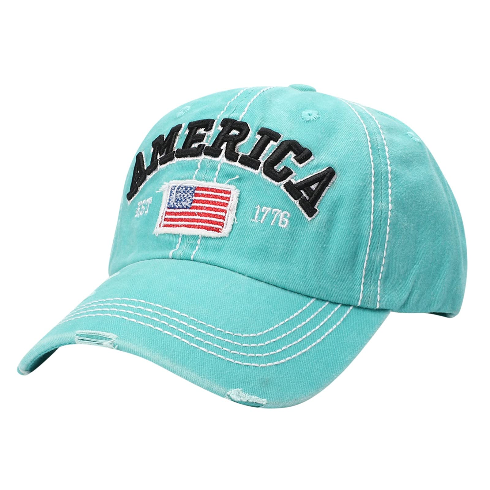 Vintage Washed Baseball Caps for Men & Women - Breathable Sun Protection Hats with American Flag Design | Perfect for Sports, Outdoor Activities & Casual Wear