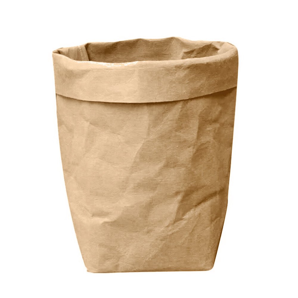 Washable Kraft Paper Storage Bags - Reusable Multi-Purpose Home Organizer for Plants, Flowers, Pots & Under Bed Storage (Brown, One Size) - Perfect for Home, Office & Travel Organization
