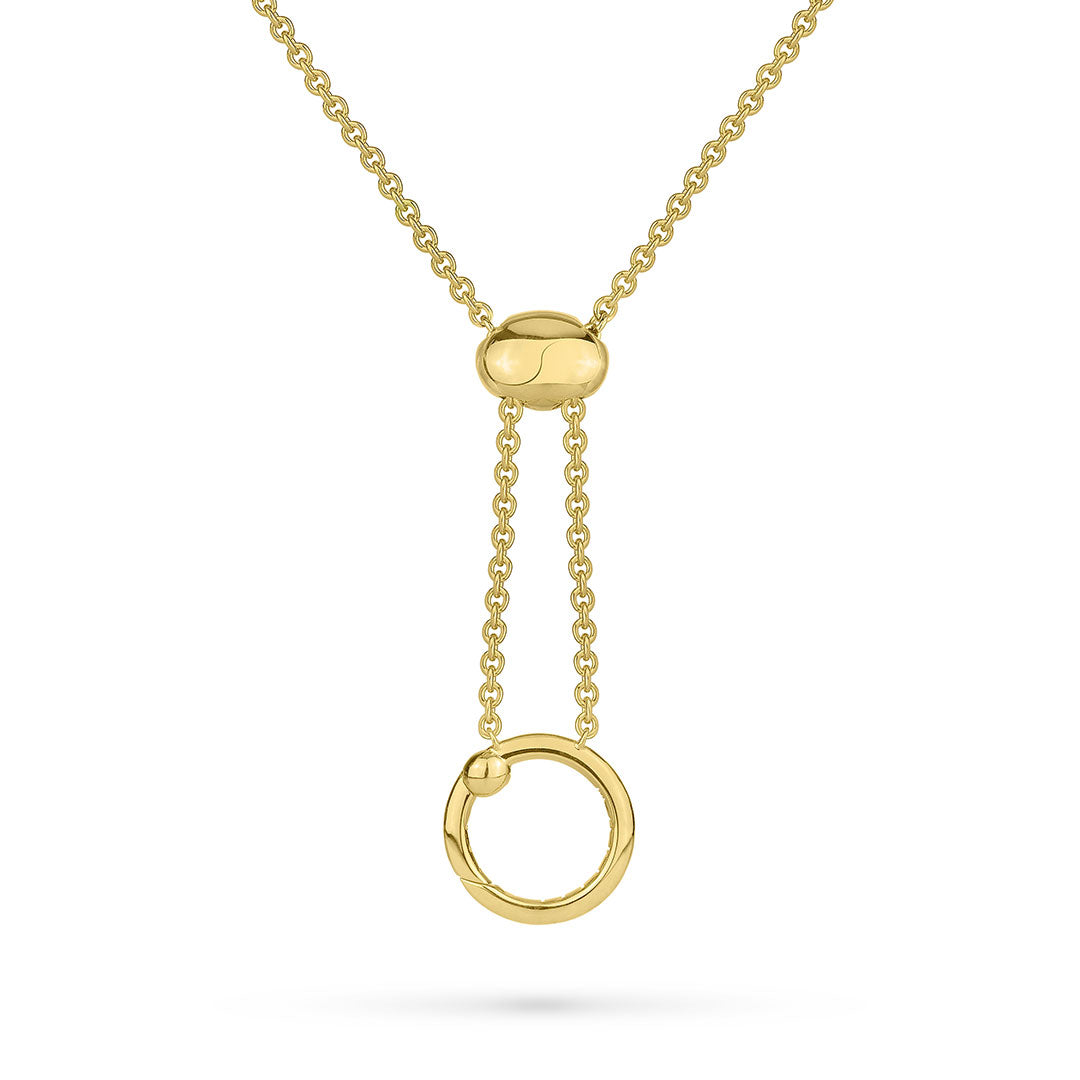 Paul Morelli Meditation Bell Slider Necklace - Handcrafted Sterling Silver Yoga Jewelry for Mindfulness & Relaxation - Perfect for Meditation, Yoga Practice & Spiritual Gifts