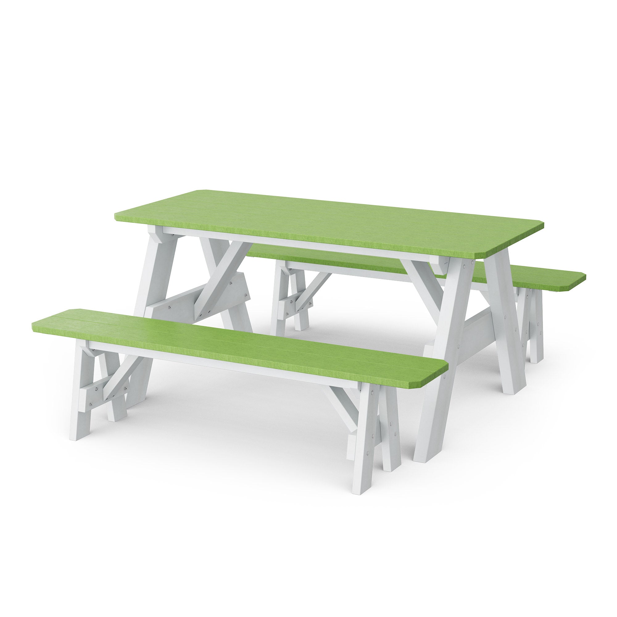 Heritage 72-Inch Outdoor Picnic Table with Detachable Benches - Perfect for Backyard BBQs, Camping & Family Gatherings