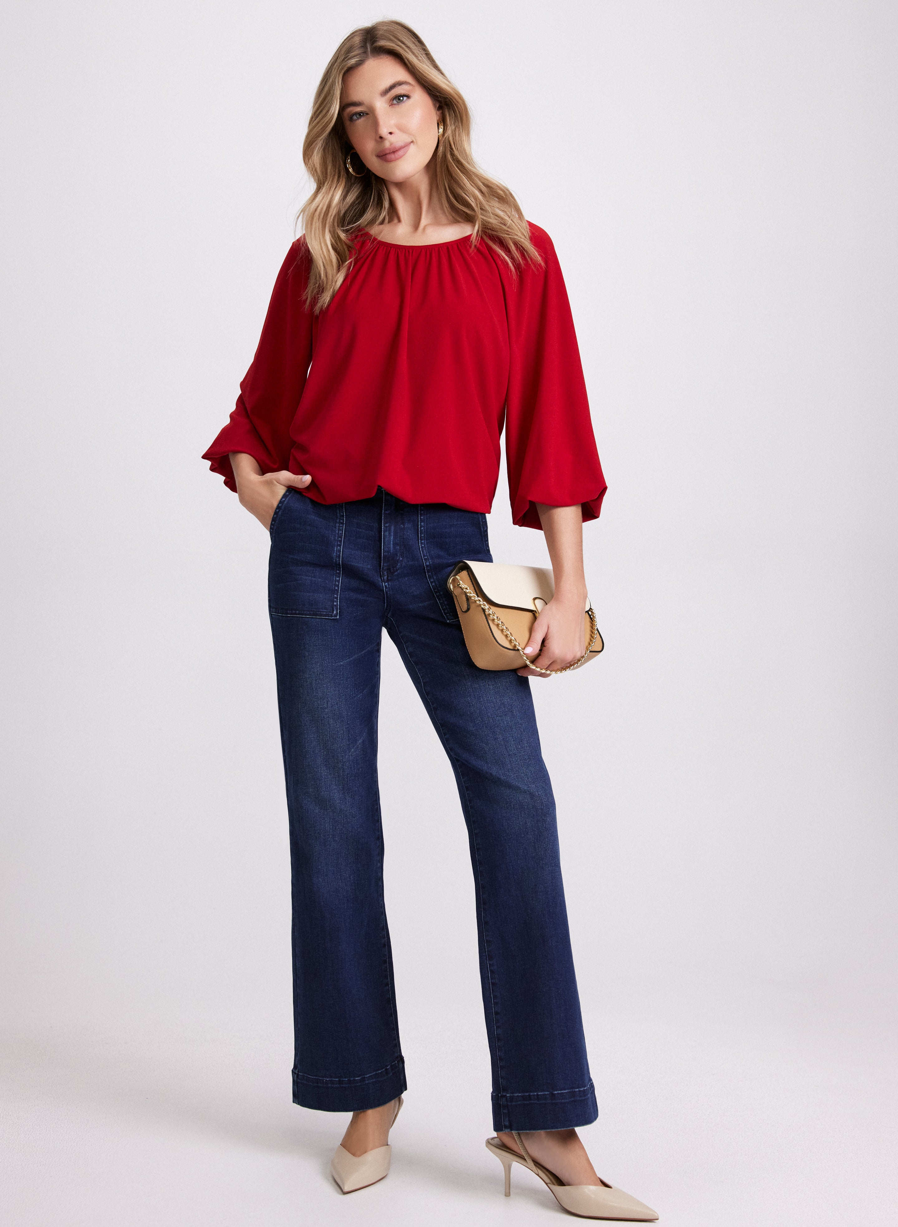Elegant Balloon Sleeve Blouse for Women - Trendy Puff Sleeve Tops for Casual & Party Wear | Perfect for Date Night, Office & Special Occasions