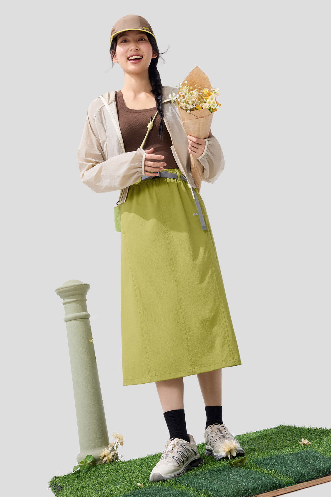 Aqua Women's Water Resistant Skirt UPF50+ Quick Dry Swim Skirt for Beach, Pool & Outdoor Activities