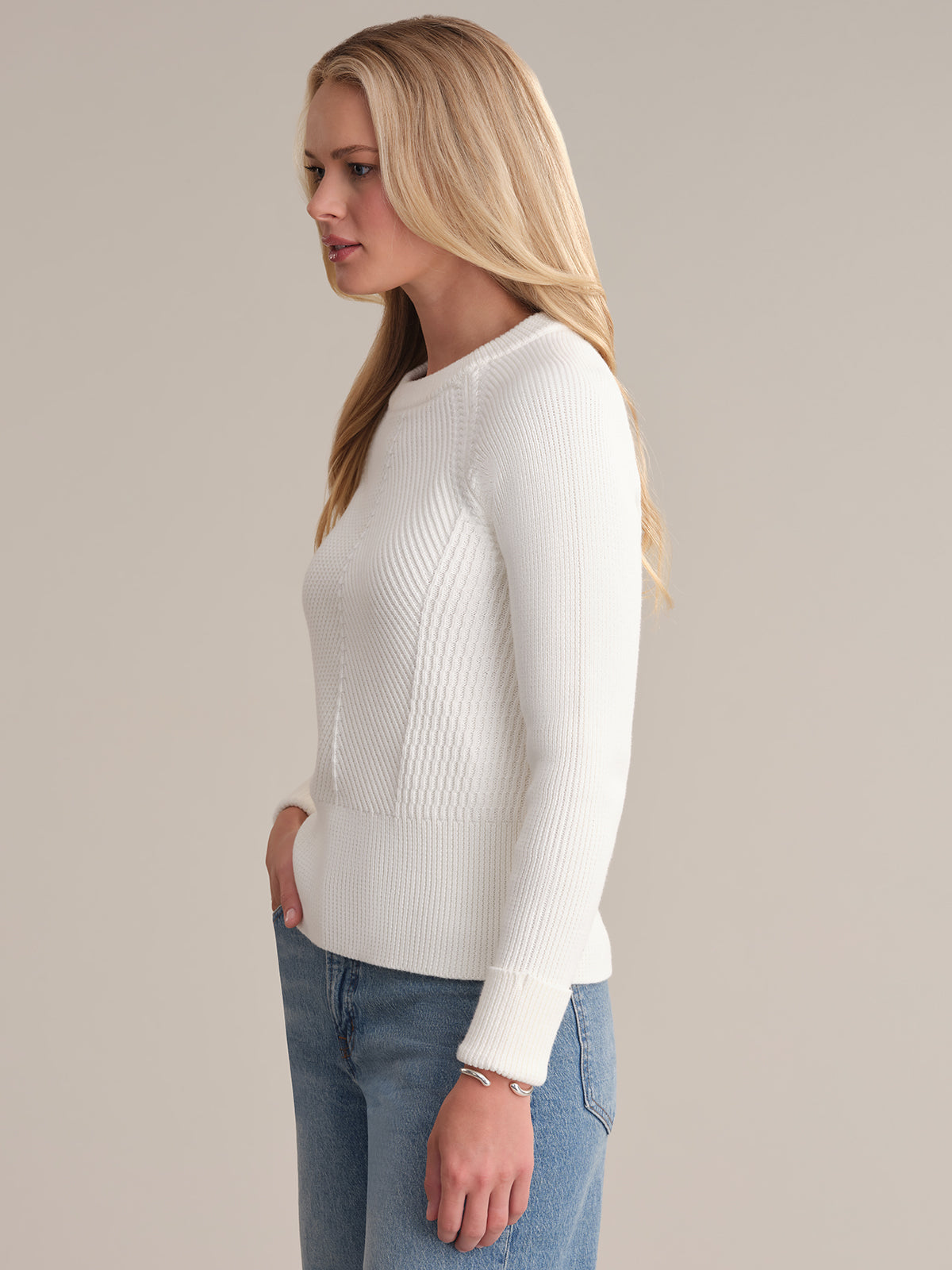 Sophie Chevron Rib Cotton Sweater for Women - Soft & Comfortable Knit Pullover for Fall & Winter | Casual Outfits, Office Wear & Cozy Loungewear