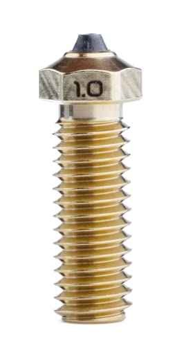 Diamondback Nozzles – Volcano Compatible 3D Printer Nozzle with Polycrystalline Solid Diamond Tip – Enhanced Extrusion, Long-Lasting Wear Resistance, Superior Layer Adhesion – Works with Any Filament – Made in USA (1.75mm x 1.0mm) – Perfect for High-Temp Printing, Industrial Use & Precision 3D Modeling